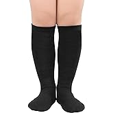Zando Kids Soccer and Baseball Knee High Socks - Girls Cotton Long Seamless Socks for 3-12 Years