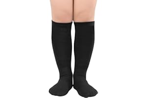 Zando Kids Soccer and Baseball Knee High Socks - Girls Cotton Long Seamless Socks for 3-12 Years