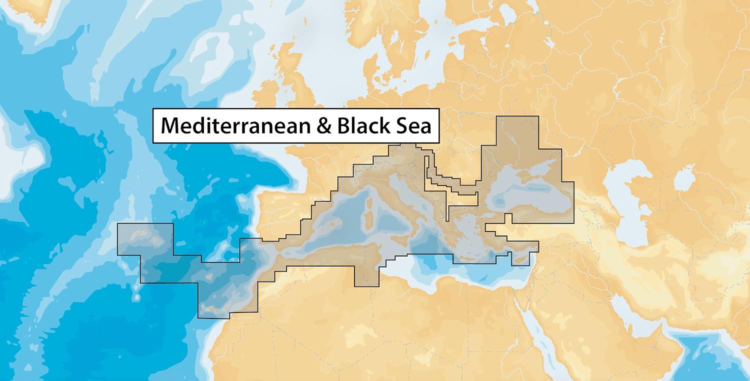 Navionics Plus 43XG Mediterranean & Black Sea Seas & Lakes, Map on SD/MSD, White