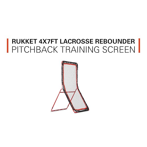 Rukket 4x7ft Lacrosse Rebounder Pitchback Training Screen, Practice