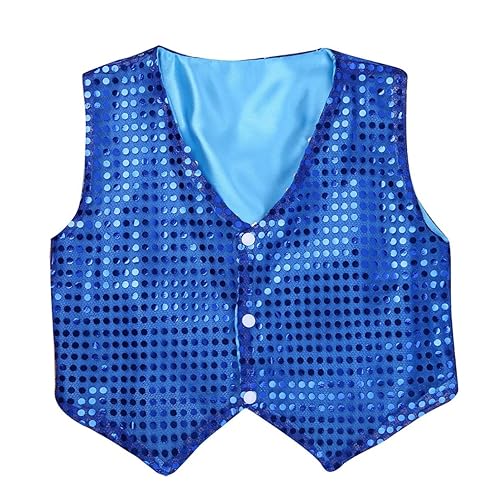 Vest Boys Sequin Waistcoat WOYY Little Boys Sequin Glitter Vest