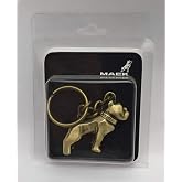 MACK TRUCKS Bulldog Hood Ornament Keychain Gold Diesel Semi-Trucks Garage