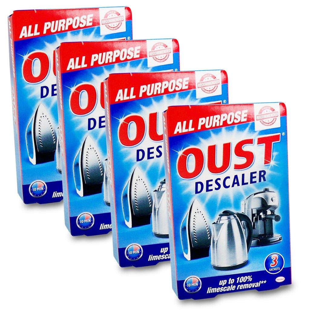Oust Descaler All Purpose Limescale Remover Removal Kettle Iron Dishwasher (12 Sachets)