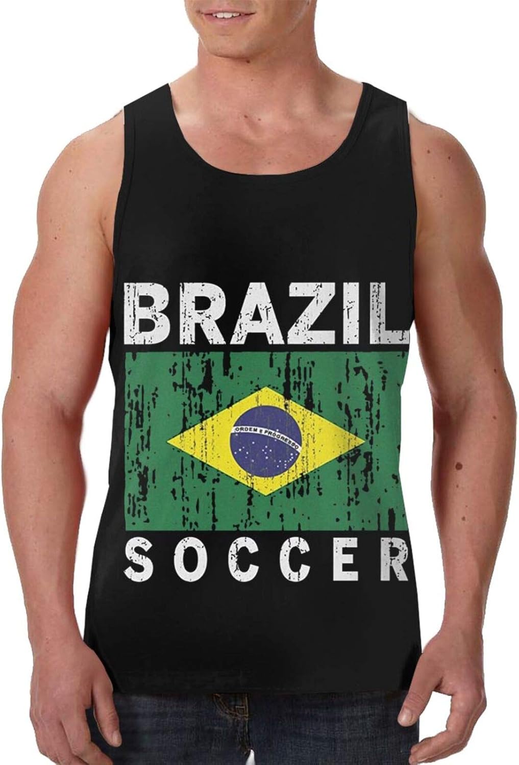 Team Brazil Soccer, Brazilian Football Mens Premium Tank