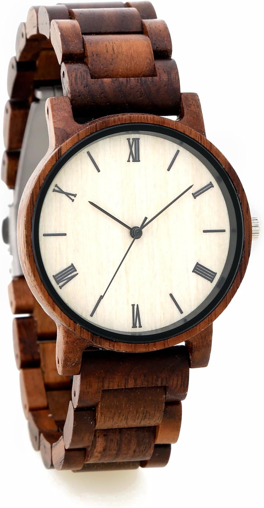 Personalized Engraved Wooden Watch Father's Day Gift Groomsmens Anniversary Wedding Gift All Natural Wood- Gift Box Included
