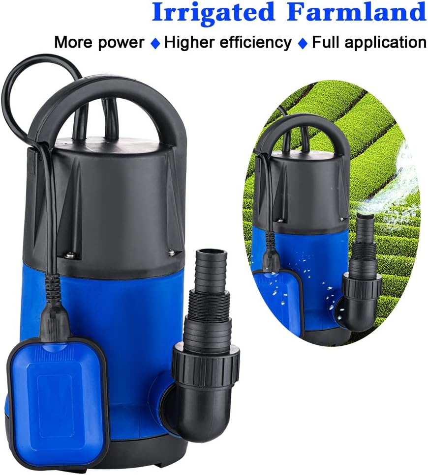 1 HP Sump Pumps Submersible Water Pump Electric Transfer Water Pump for Pool Draining (US Stock)