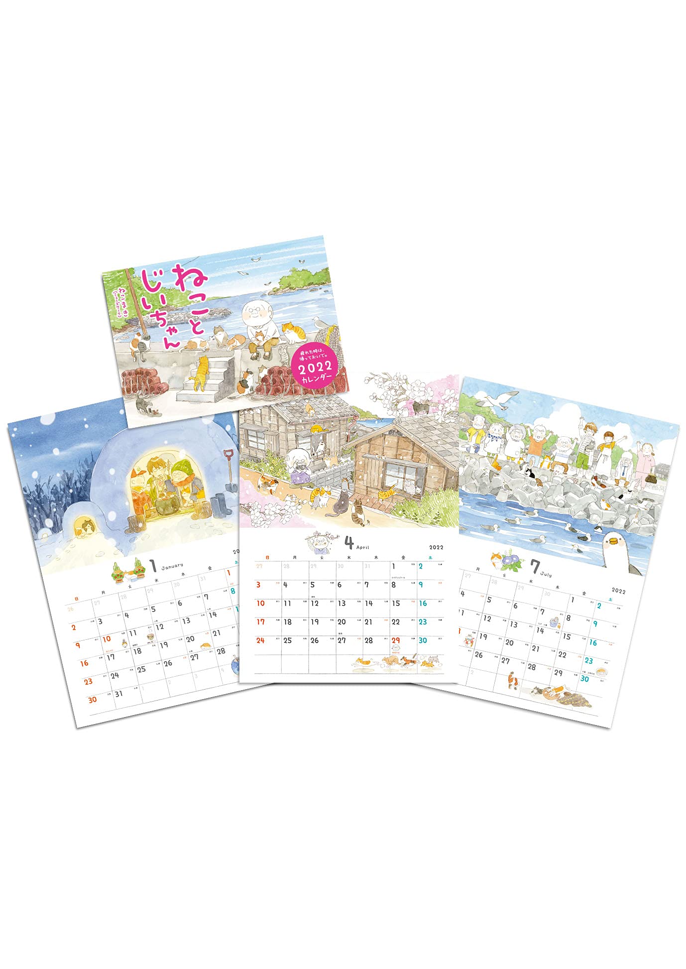 Amazon Co Jp ねことじいちゃん22カレンダー カレンダー ねこまき ミューズワーク 文房具 オフィス用品