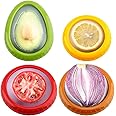 T-Raputa Avocado Saver and Onion Storage - Set of 4 Reusable Storage Containers for Fridge - Ideal for Garlic, Onions, Lemons