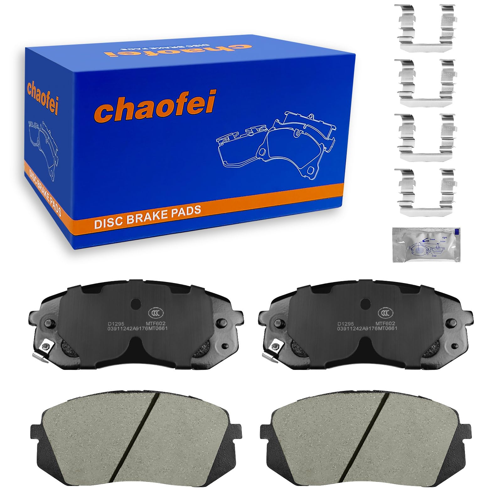 chaofei D1295 Ceramic Brake Pads Sets,4pcs Fit for