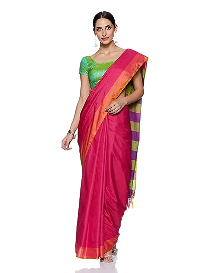 Women`s Tussar Silk saree with Blouse Piece(San9aBLine)