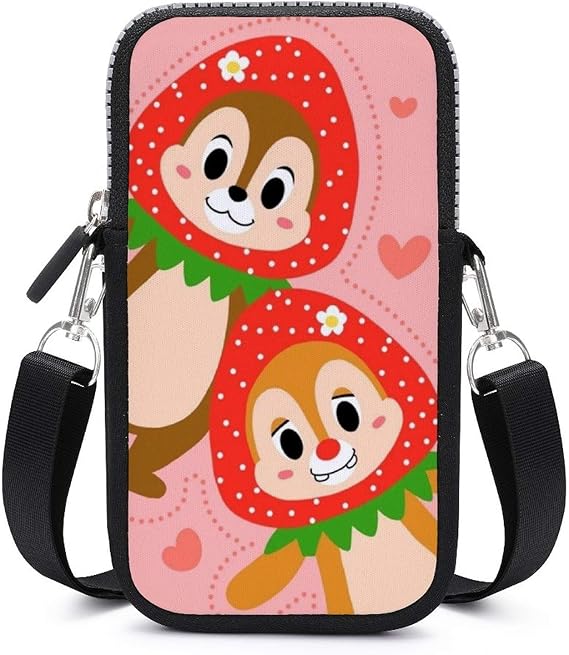 Amazon チップとデール お財布ポシェット ショルダー スマホポーチ お財布ショルダーバッグ レディース 防水 軽量 アニメ キャラクター 男女兼用 洗濯可能 Danesi ショルダーバッグ