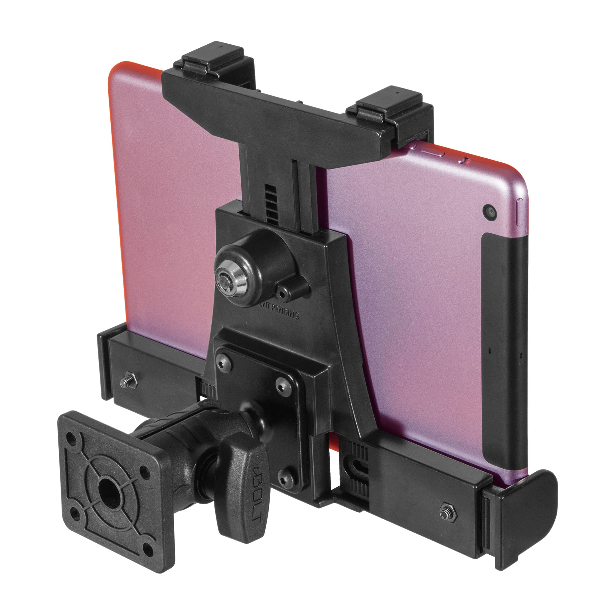 iBolt Dock'n Lock DynaMount AMPS w/ 2" Single Socket Arm Locking Drill Base Mount for All 7"-10" Tablets for Trucks, ELD's, Wall Mounting, Sprinter Vans, etc.