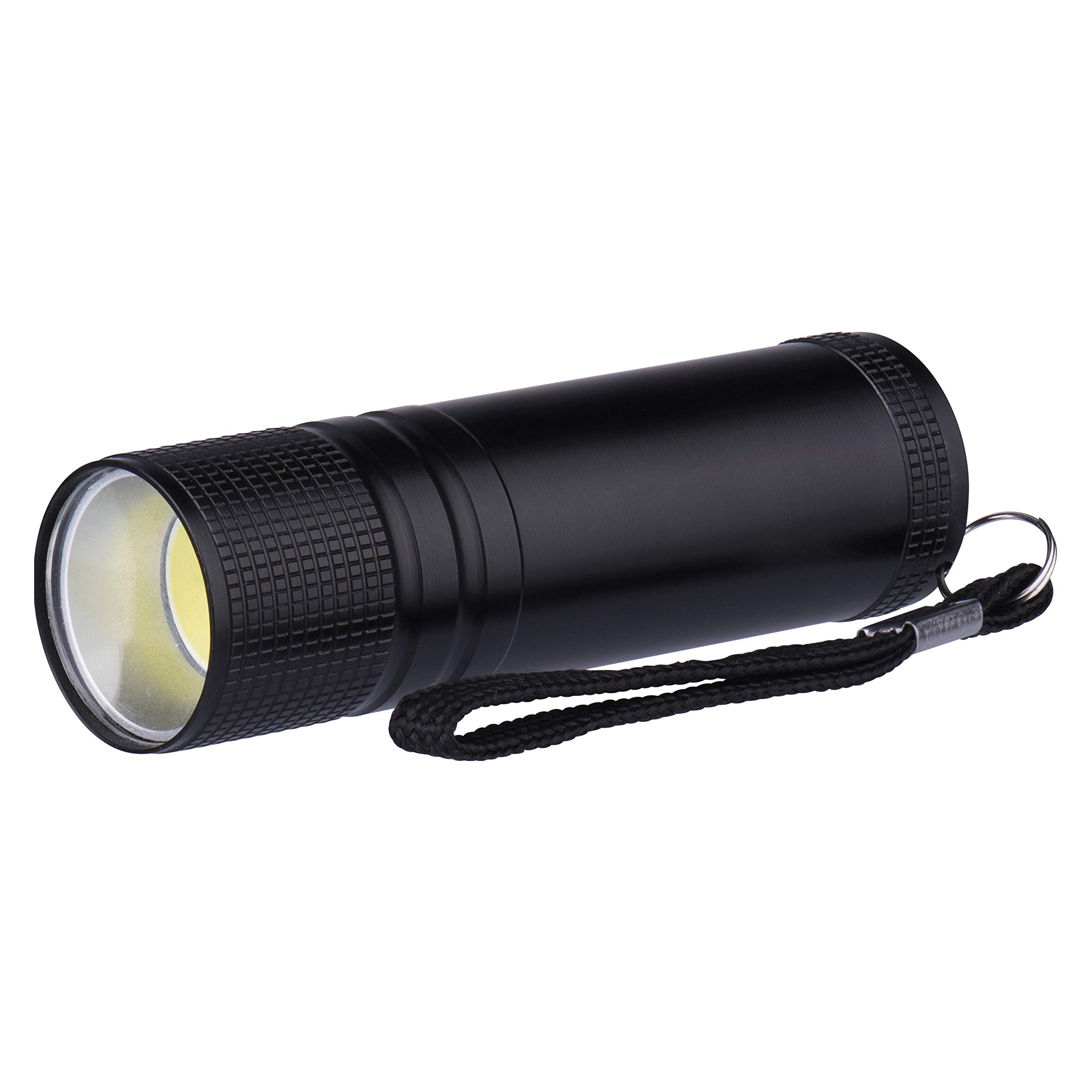 EMOS LED Mini Flashlight with Hand Strap, Shock Resistant Metal Household Lamp, Luminous Flux 100 Lumens, 15 m Light Distance, Battery Operated