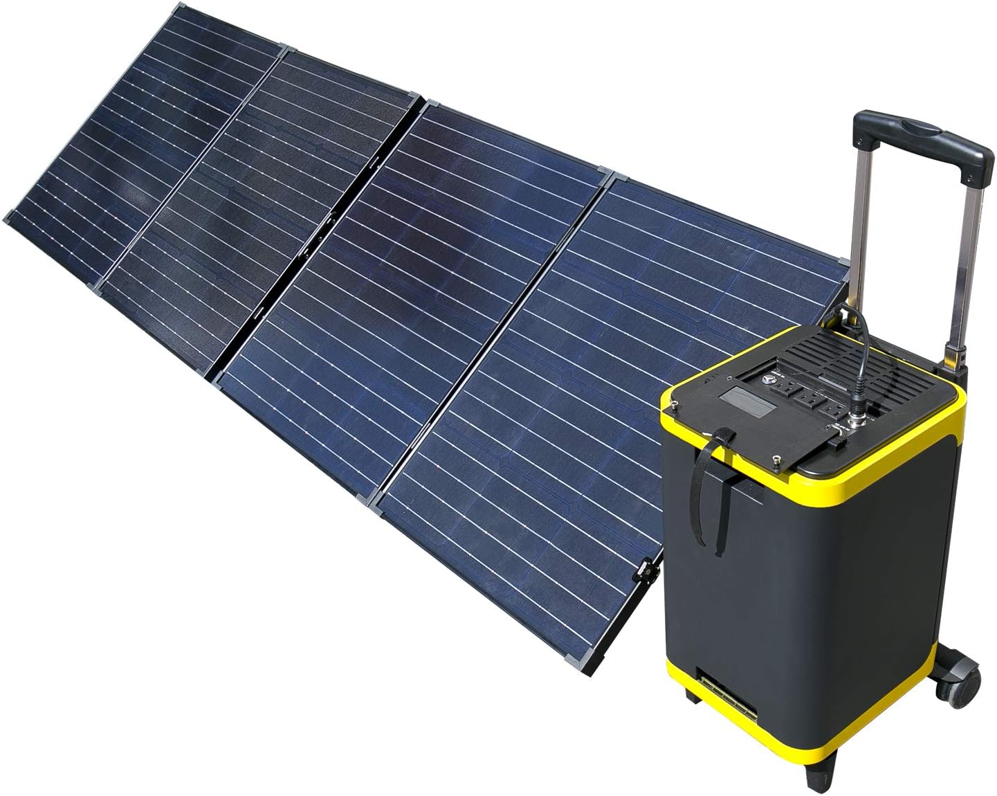 ExpertPower Alpha1900 Rechargeable Solar Powered Station Combo| 1900Wh Portable Generator and TWO FREE 100Watt Glass Monocrystalline Solar panel