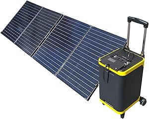 ExpertPower Alpha1900 Rechargeable Solar Powered Station Combo| 1900Wh Portable Generator and TWO FREE 100Watt Glass Monocrystalline Solar panel