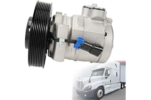 LEAPTREND Air Conditioner Compressor with Clutch 2265771000 AC A/C Compressor 12V Compatible with Freightliner Cascadia 2011 2012 2013 2014 2015 2016 2017 2018 2019 Replace 22-65771-000