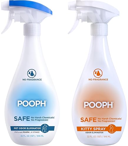Pooph Pet Odor Eliminator and Litter Box Deodorizer - 2-32oz Bottles