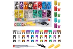 294PCS Car Fuse Kit with Fuse Puller & Test Tool,Multi-Size Car Fuses Includes Mini/Standard/Small,Universal Automotive Fuses