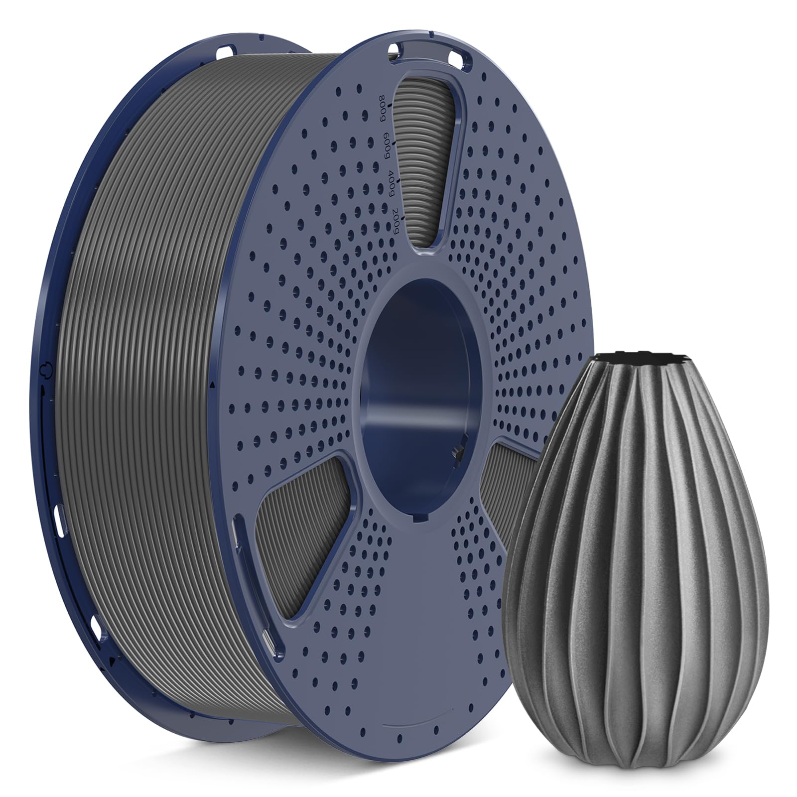 SUNLU PETG 3D Printer Filament, Strong PETG 3D Printer Filament 1.75mm, Neatly Wound 3D Printing Filament Suit for Most FDM 3D Printers, Dimensional Accuracy ±0.02mm, 1KG Spool(2.2LB), Grey