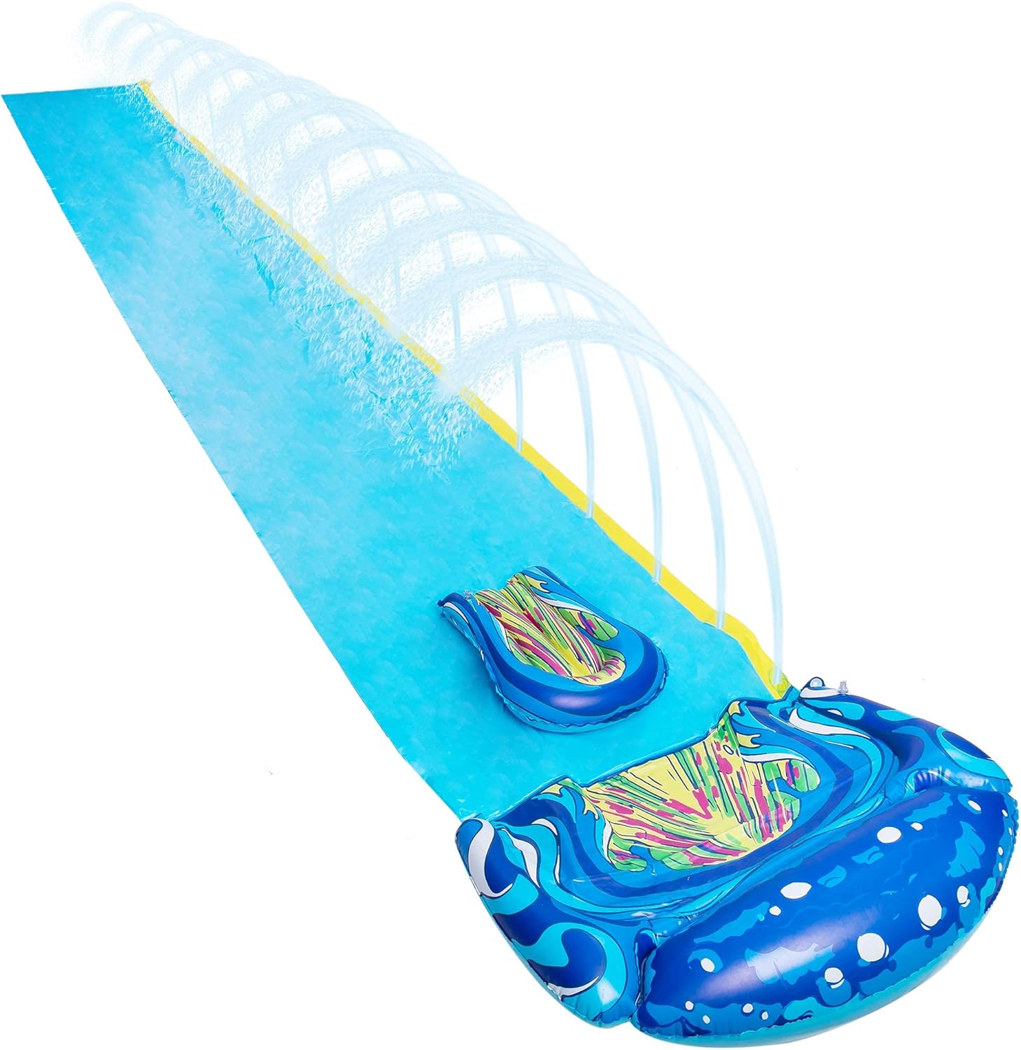 JOYIN 19.2ft x 35.5in Slip and Slide Water Slide with 1 Bodyboard, Summer Toy with Build in Sprinkler for Backyard and Outdoor Water Toys Play: Toys & Games