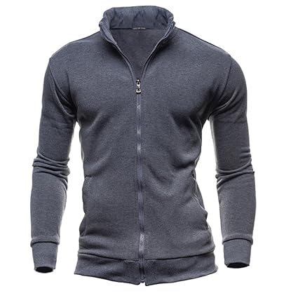 JYJM Herren Retro Reißverschluss Pullover Jacke Herren Herbst und Winter Warme Jacke Herren Baumwoll Jacke Herren Monochrom J