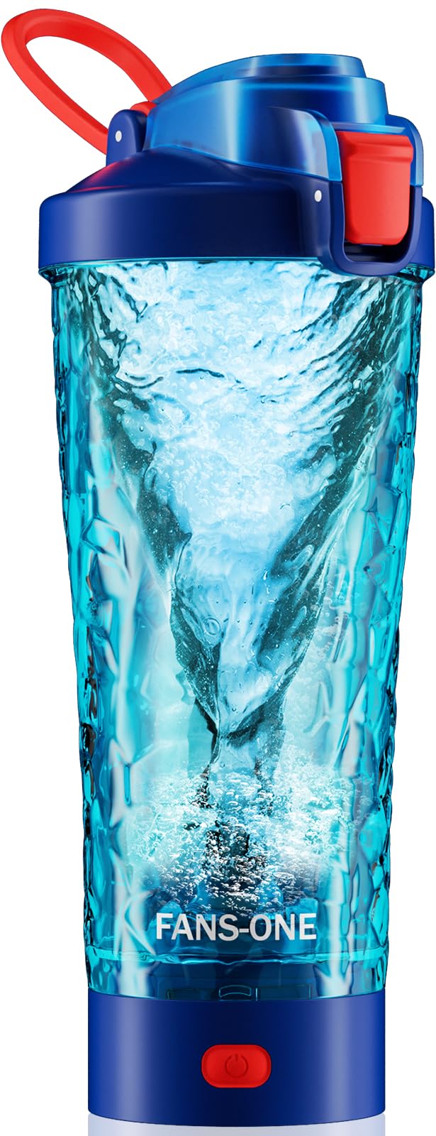 Photo 1 of ****** Missing lid******FANS-ONE Electric Protein Shaker Bottle, 24oz Lockable Electric Blender Cup, Tritan USB Rechargeable Protein Shake Mixer, Blender Shaker Cups for Protein Shakes, Blue