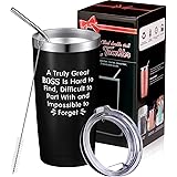 Boss Appreciation Gift A Truly Great Boss is Hard To Find, Novelty Travel Coffee Mug Thank You Mentor Retirement Leaving Gift