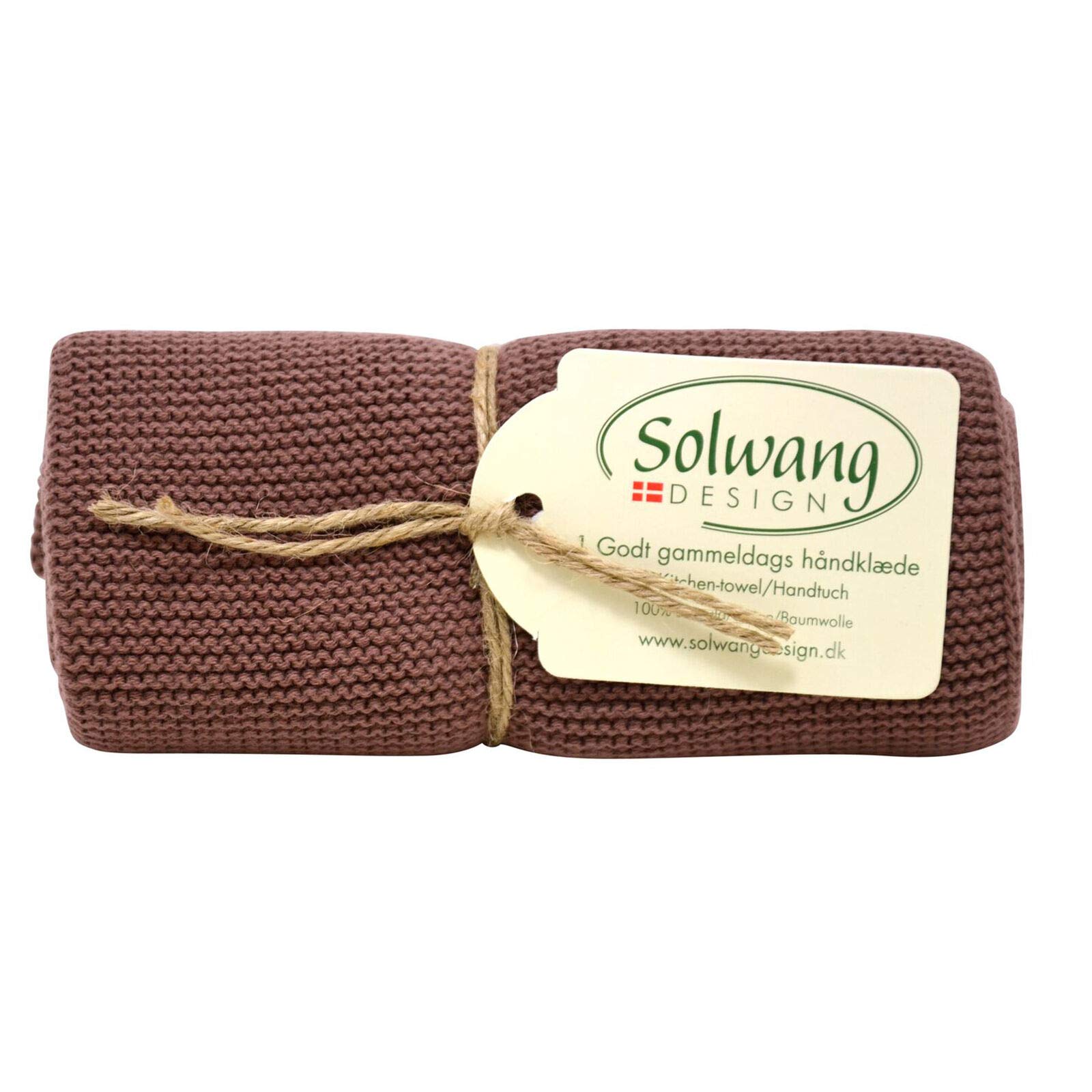 Solwang Hand Towel Knitted Chocolate Brown 32 x 47 cm
