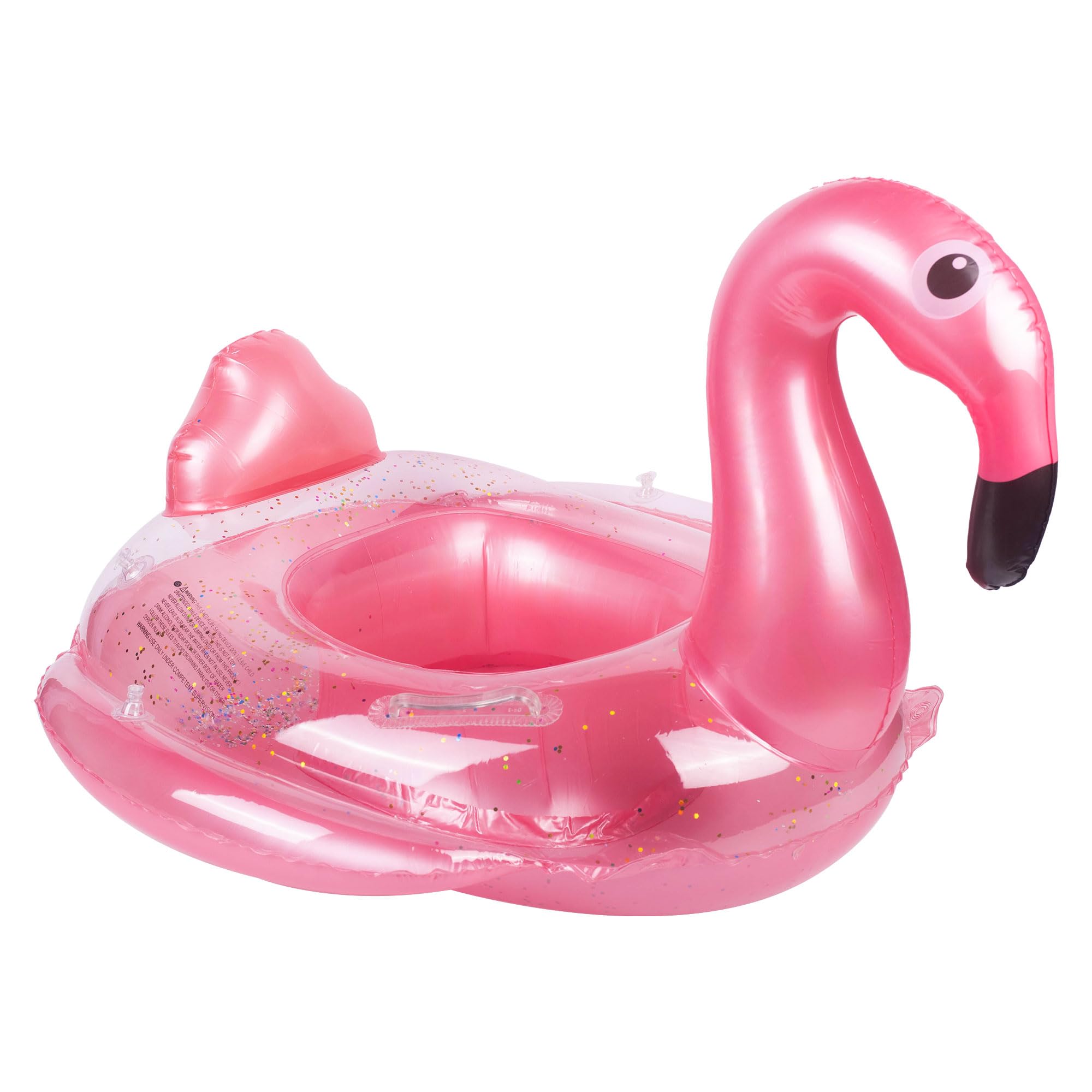 Inflatable Baby Swimming Float, Baby Pool Float for 6-36 Months Baby Girl with Seat, Inflatable Baby Float Swimming Ring for Infant Toddler Kids 1-3 Years (Hot Pink Flamingo)