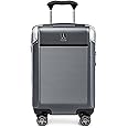 Travelpro Platinum Elite Hardside Expandable Carry on Luggage, 8 Wheel Spinner, TSA Lock, Hard Shell Polycarbonate Suitcase, Vintage Grey, Compact Carry on 20-Inch