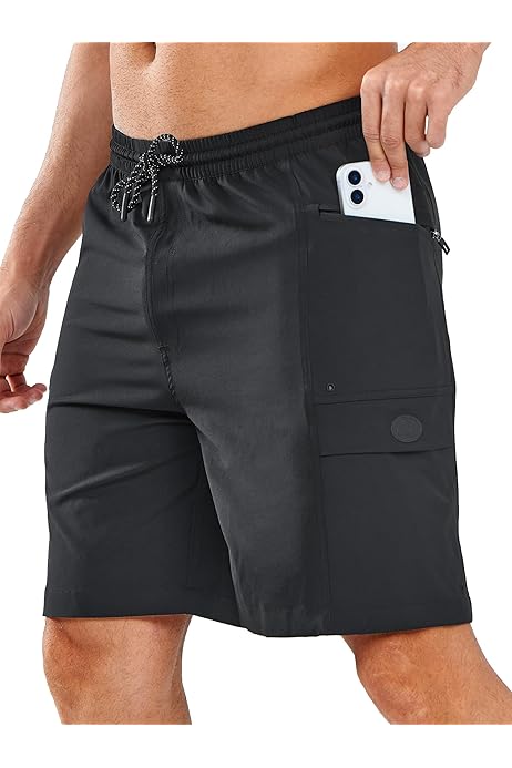 Nets Swimwear Men's Swim Trunks Quick Dry Board Shorts With Zipper
