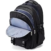 Black Waterproof Aesthetic Backpack For School, Cute High School Bookbag For Teen Girls Boys, Lightweight Casual Daypack Backpack For Women Men, College Backpack With Lots Of Pockets