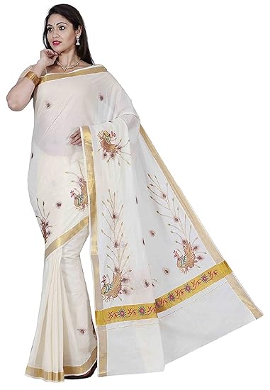 selvamani tex cotton kerala kasavu zari saree with blouse