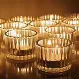Vohocandle Clear Tealight Holder Set of 12 3.5x5 cm Glass Tealight Holders