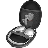 Linkidea Headphones Carrying Case Compatible with Bose QC Ultra II/45/35/SE, AE2w, AE2i, AE2, Protective Hard Shell Travel Bag with Cable, Charger Storage (Dark Grey)