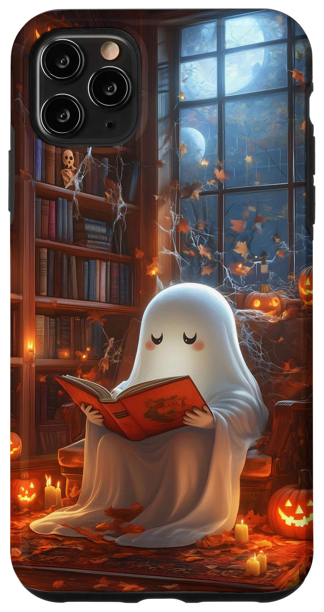iPhone 11 Pro Max Ghost Reading Halloween Case
