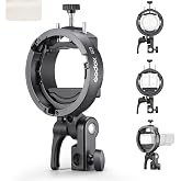 Godox S3 Bowens Mount Flash Bracket for V1 V100 AD100/200/300Pro Flash | Bowens Mount Flash Bracket for V480 V860III V1 Mid V1Pro V100 AD100ProII/AD200ProII/AD300ProII Flash Speedlite