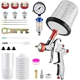R500 LVLP Air Spray Gun 1.3/1.7/2.0mm Nozzles 650ml Paint Cups | LVLP Paint Spray Gun with 3 Nozzles and 10 Disposable Cups, Automotive Paint Spray for Auto Paint, Primer and DIY Projects