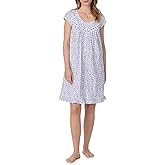 Eileen West Sleepwear & Loungewear for Women - Jersey Knit Collection - 100% Cotton Lightweight Sleeveless Short Nightgown