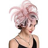 KERITANE Women Fascinators Hats Flower Fascinators with Headband and Clip Tea Party Headwear for Women and Girls