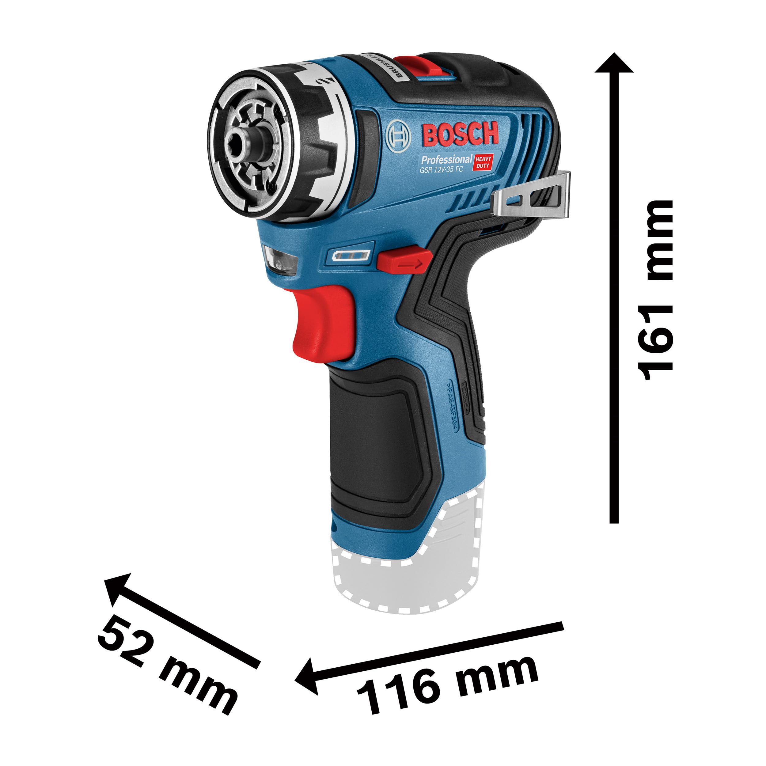 Bosch Professional 12V System GSR 12V-35 FC Cordless Drill, including 4 x FlexiClick Attachments, 2 x 3.0 Ah Battery, GAL 12V-40 Quick Charger, in L-BOXX 102 – FlexiClick System