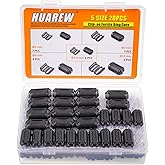HUAREW 5 Values 28 Pcs Black Clip-on Ferrite Ring Core RFI EMI Noise Suppressor Cable Clip for 3.5mm 5mm 7mm 9mm 13mm Diamete