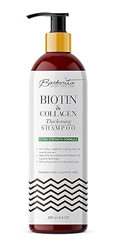 Barborita Biotin Collagen thickening shampoo Biotin B complex for hair fall control, hair stimulating, No sulphate, No paraben, No silicone 200ml
