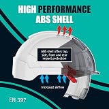 JSP EVO VISTALENS Safety Helmet White with Integrated Eyewear EN397 view 5