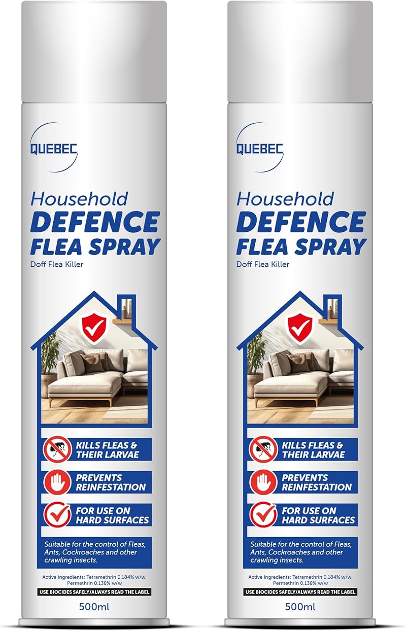 Quebec Household Flea Spray 500ML for Home Flea Tick Bed Bug Ant Insect