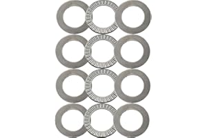 KOOFULL 4 Sets NTA1625+2TRA, Thrust Needle Roller Bearings with Two Washers, ID 1", OD 1-9/16"