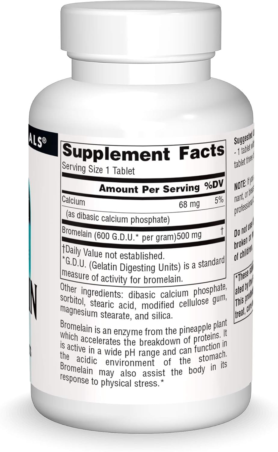 Source Naturals Bromelain 500mg Proteolytic Enzyme Supplement - 60 Tablets: Health & Personal Care