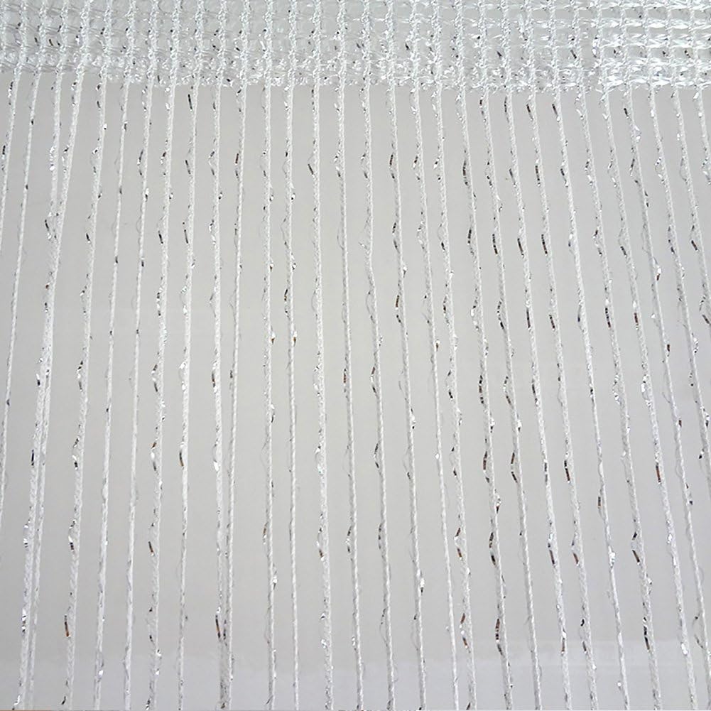 String Curtain Panel, Glitter Door Wall Window Doorways Panel Fly Screen Fringe Room Divider Blinds, Decorative Tassel Ribbon Strip Silver Screen for Living room, Bedroom, Party Events - Image 5