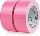 BOMEI PACK Pink Duct Tape 2 Rolls 48mm x 30Y 230 mic Thick Cloth Gaffer Repair view 1