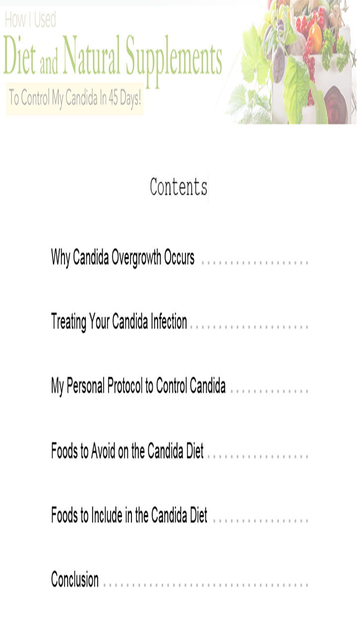 image for appz Candida Natural Treatment - Discover the Scrects to Safe, Tested,